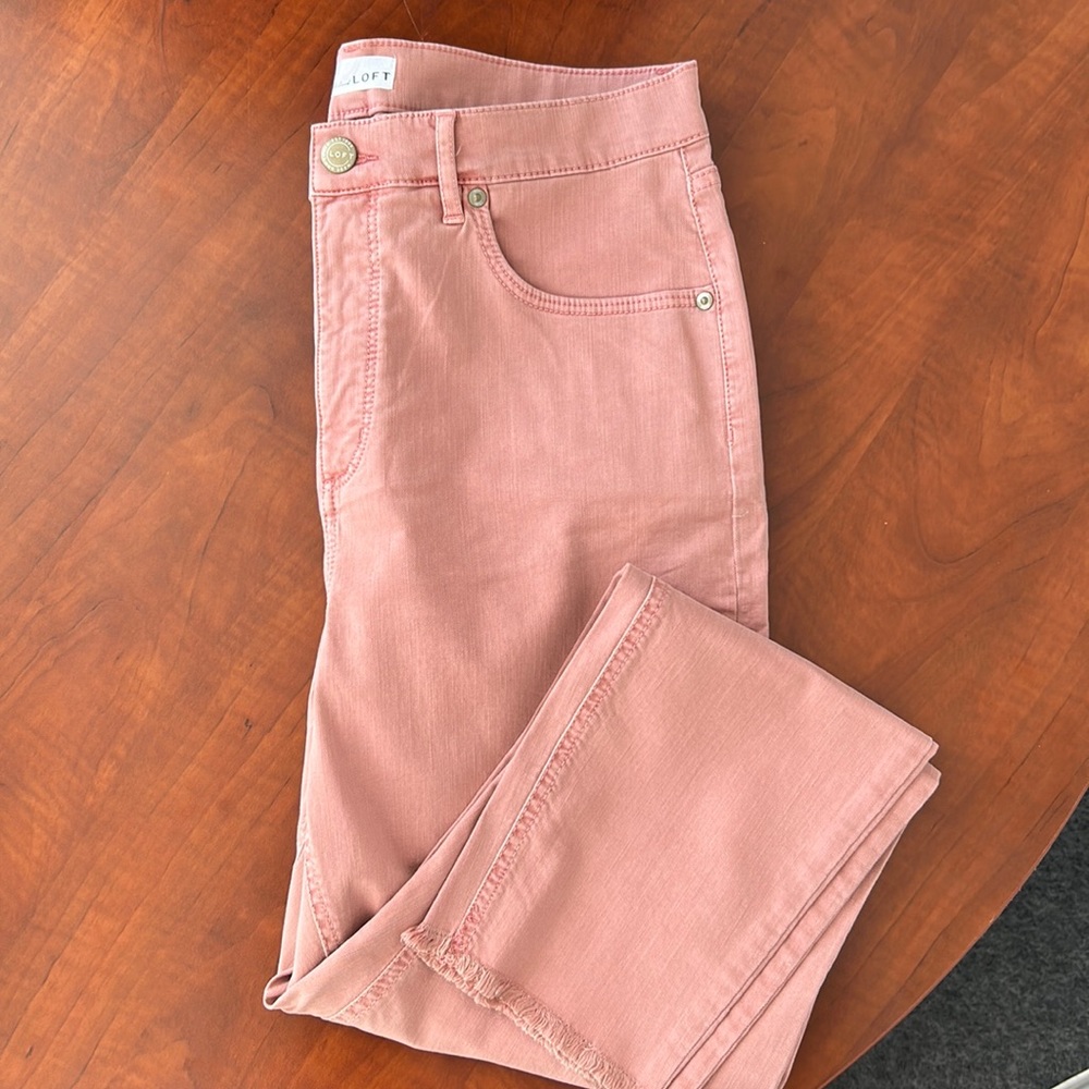 LOFT frayed bottom Jeans
